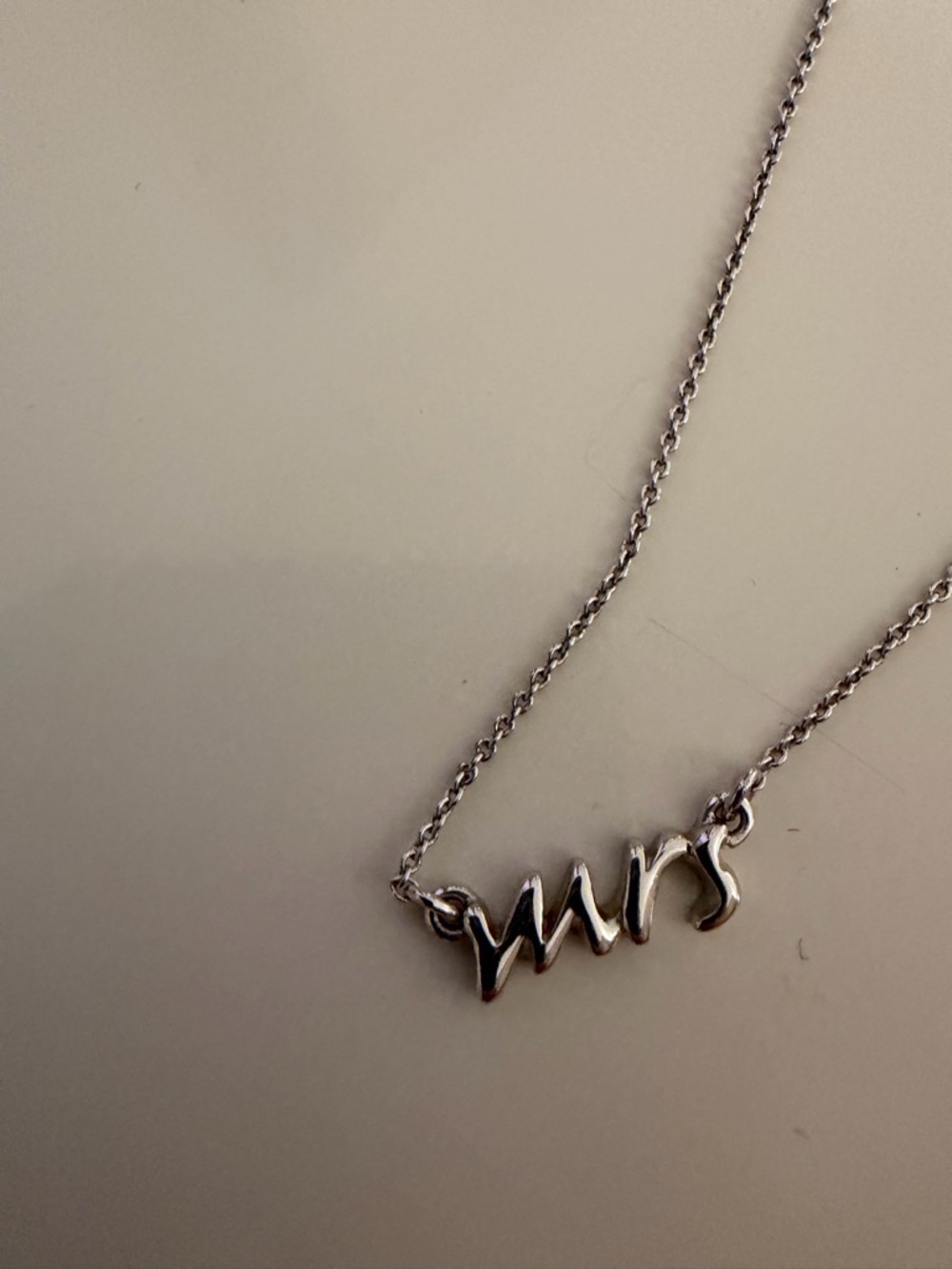 Kate Spade Silver ‘mrs’ Charm Necklace
